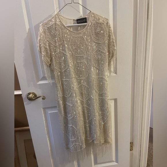 Beaded White Dress - Picture 3 of 10